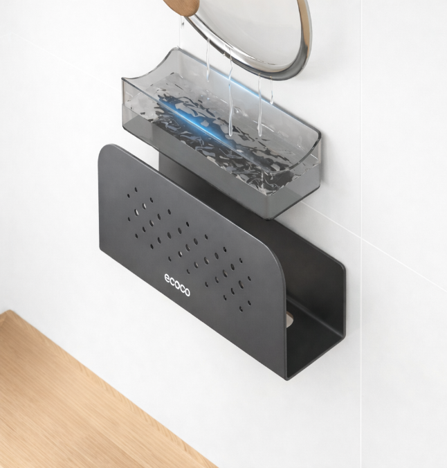 Wall mounted cutting board rack