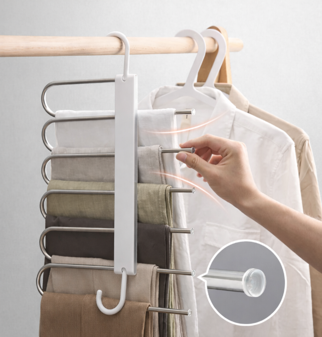 Folding multifunctional pants rack