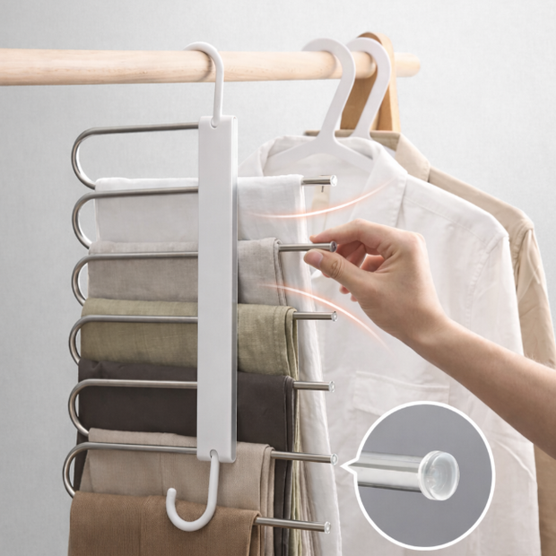 Folding multifunctional pants rack
