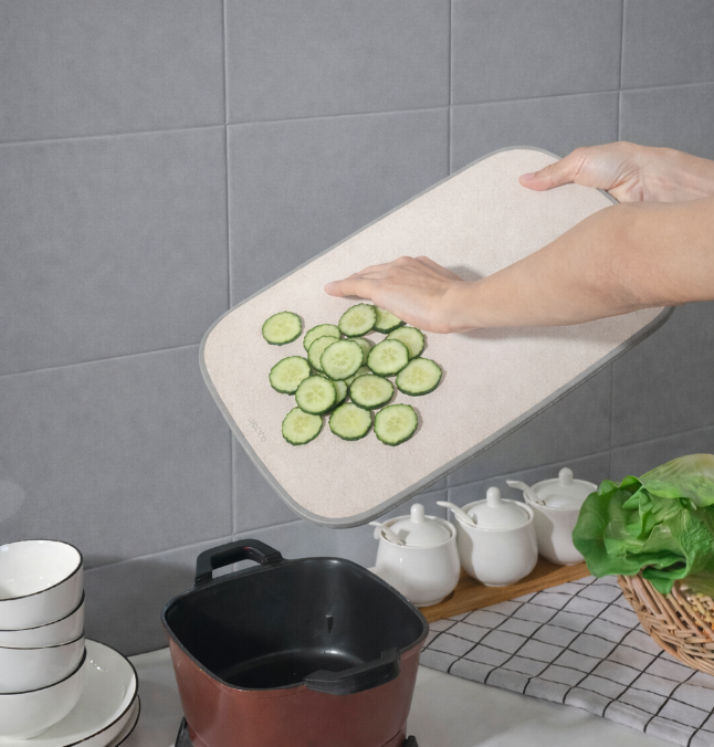 Natural wheat straw cutting board （medium)