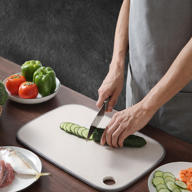 Natural wheat straw cutting board （medium)