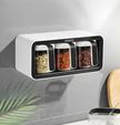 Wall mounted seasoning box (three cups)