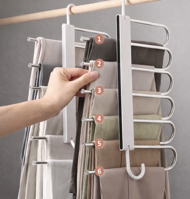 Folding multifunctional pants rack