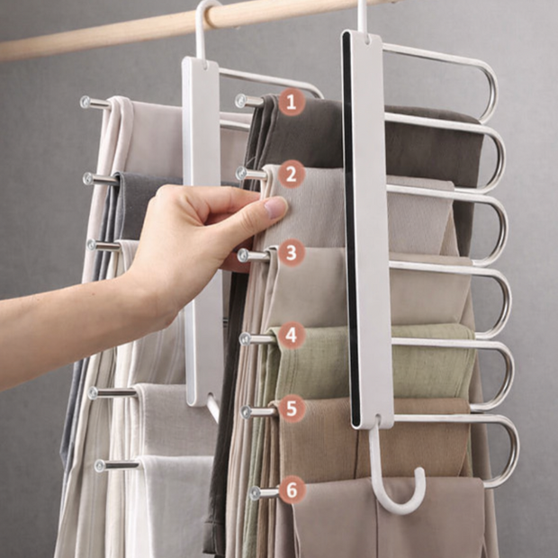 Folding multifunctional pants rack