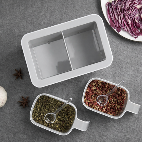 Wall mounted seasoning box (three cups)